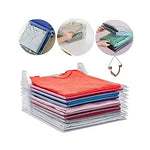 Organizator 10 tricouri / camasi EZTAX Slim din plastic Transparent