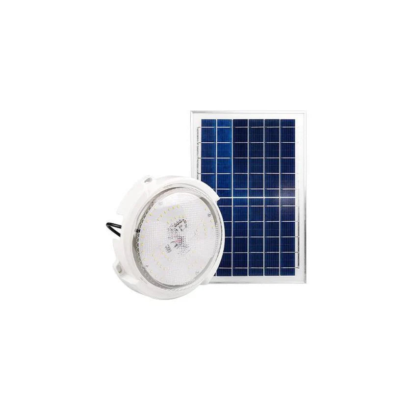 Plafoniera solara 100W Jortan, 108 LED, cu senzor de amurg incorporat si telecomanda + Lampa solara cu 100 LED CADOU
