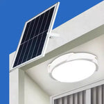 Plafoniera solara 100W Jortan, 108 LED, cu senzor de amurg incorporat si telecomanda + Lampa solara cu 100 LED CADOU