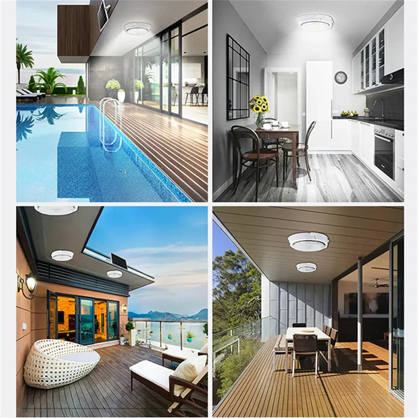 Plafoniera solara 60W Jortan, 74 LED, cu senzor de amurg incorporat si telecomanda + Lampa solara cu 100 LED CADOU