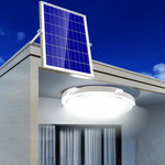 Plafoniera solara 100W Jortan, 108 LED, cu senzor de amurg incorporat si telecomanda + Lampa solara cu 100 LED CADOU