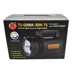 Lanterna profesionala cu LED T6 30 W, acumulator integrat, negru