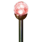 Set 4 lampi solare, I 36 cm, efect sticla crapata