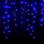 Instalatie LED tip franjuri 8m, de exterior, alba, albastra sau multicolora