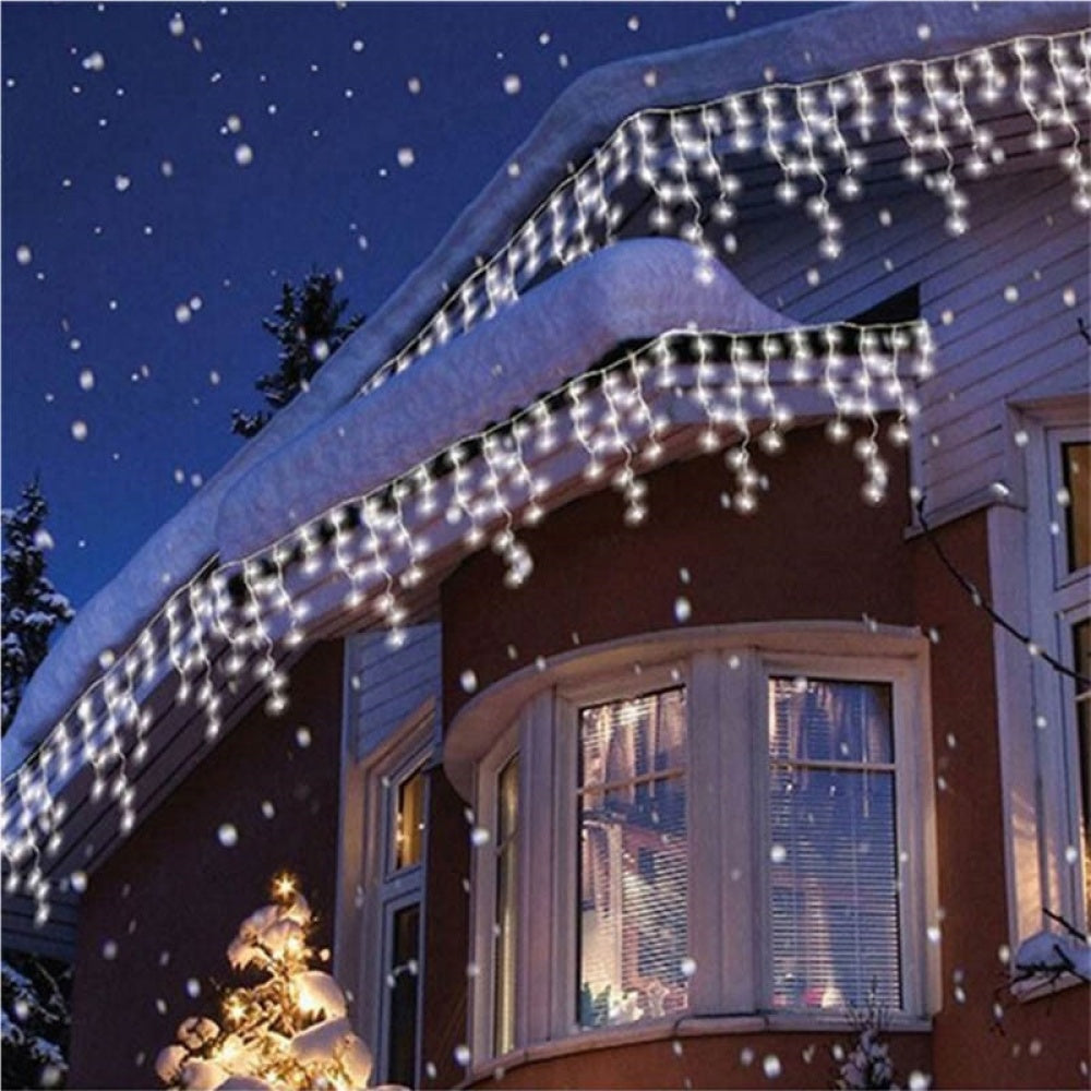 1+1 CADOU Instalatie franjuri 12m, 300 LED-uri, de exterior, interconectabile