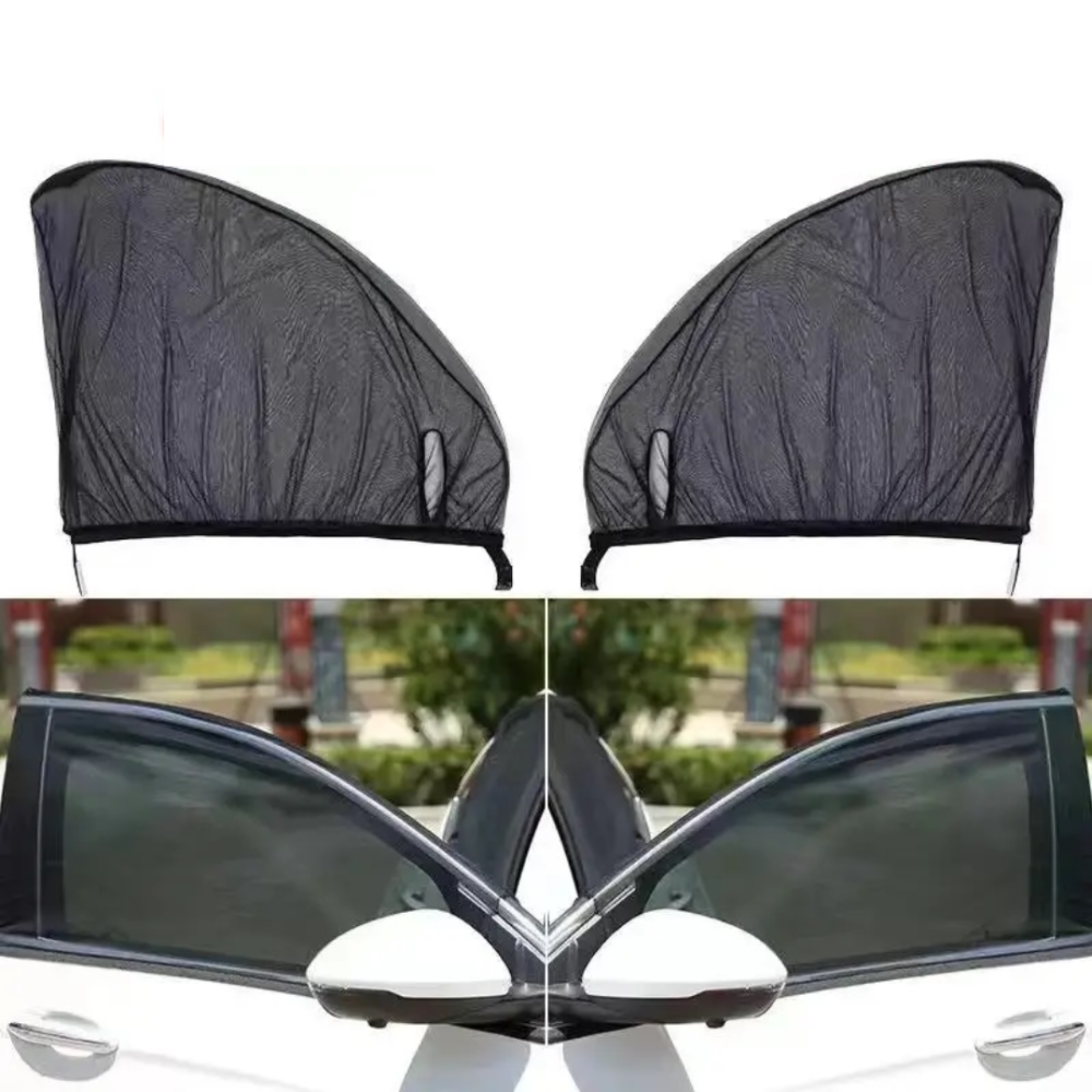 Set 4 Parasolare auto, termoizolante, protectie UV, Negru + Suport numar de telefon CADOU