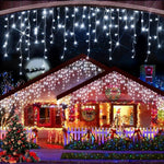 1+1 CADOU Instalatie LED tip franjuri 8m, de exterior, interconectabile