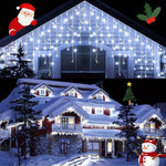 1+1 CADOU Instalatie franjuri 12m, 300 LED-uri, de exterior, interconectabile
